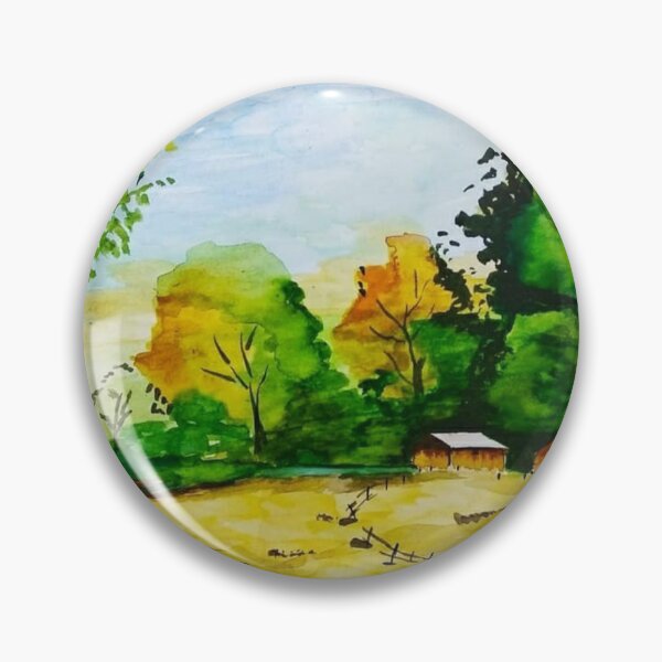 Item preview, Beautiful countryside landscape- watercolor original painting designed and sold by Sonia dutta_art.