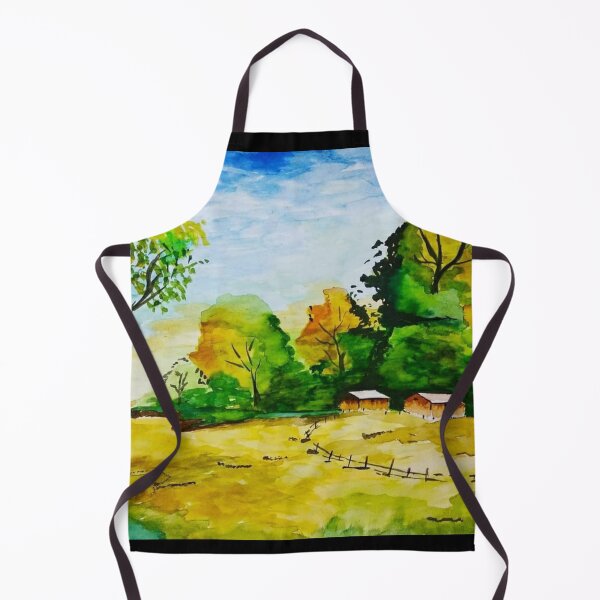 Item preview, Beautiful countryside landscape- watercolor original painting designed and sold by Sonia dutta_art.