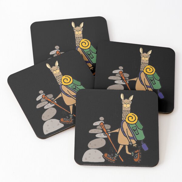Item preview, Funny Llama Hiking Cartoon designed and sold by Nature's Fancy.
