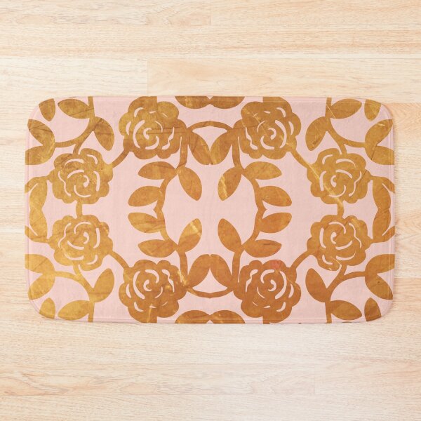 Item preview, Baroque Floral Blush Pink Gold Victorian Barocco Damask designed and sold by Inogitna Designs.