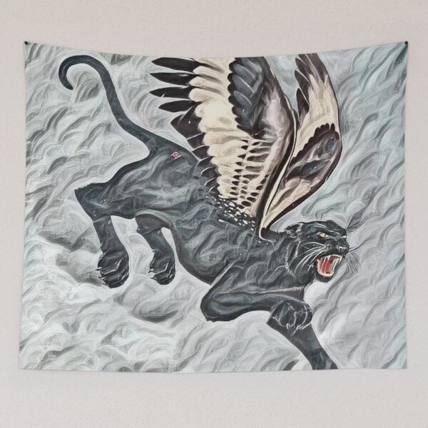 Item preview, Flying black panther  designed and sold by polymathicbeast.