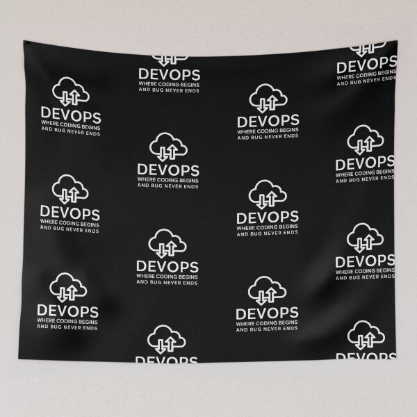 Item preview, Devops Where Coding Begins and Bug Never Ends designed and sold by aviationgeektee.