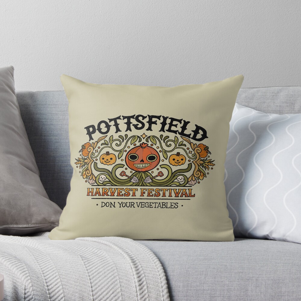 Pottsfield Harvest Festival Throw Pillow