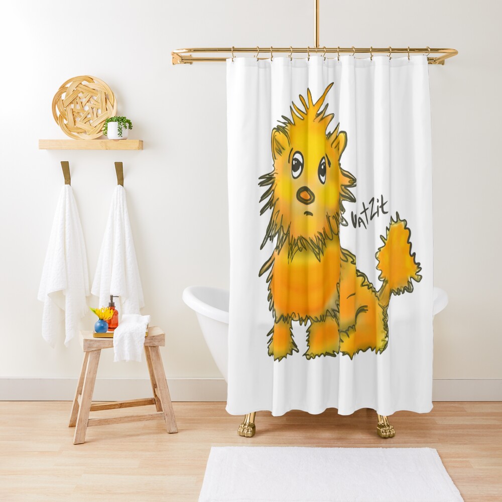 WatZit Enchanted Mythical Creature Yellow Shower Curtain