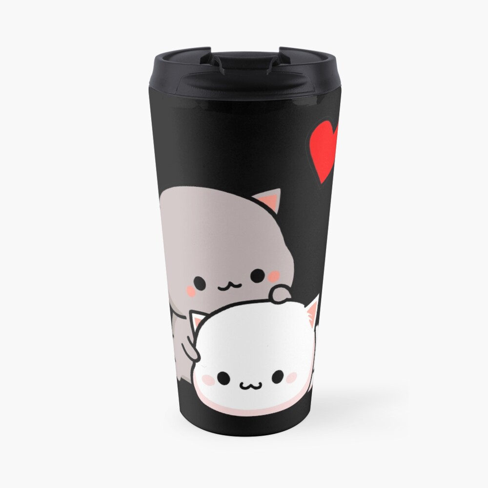 Peach Cat and Goma Love Never Fails Travel Mug