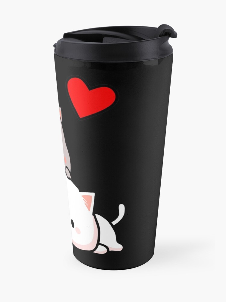 Alternate view of Peach Cat and Goma Love Never Fails Travel Mug