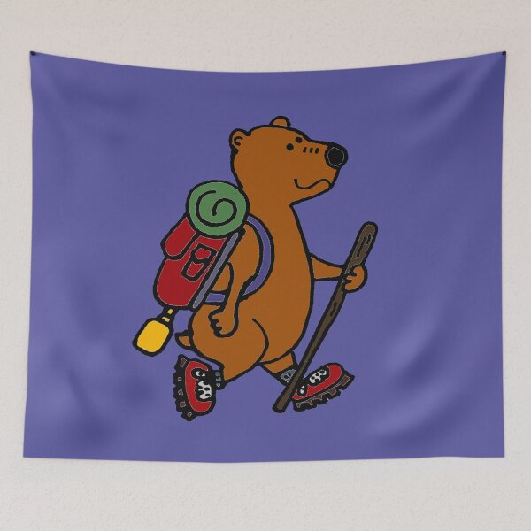 Item preview, Cool Brown Bear Senderismo de dibujos animados designed and sold by Nature's Fancy.