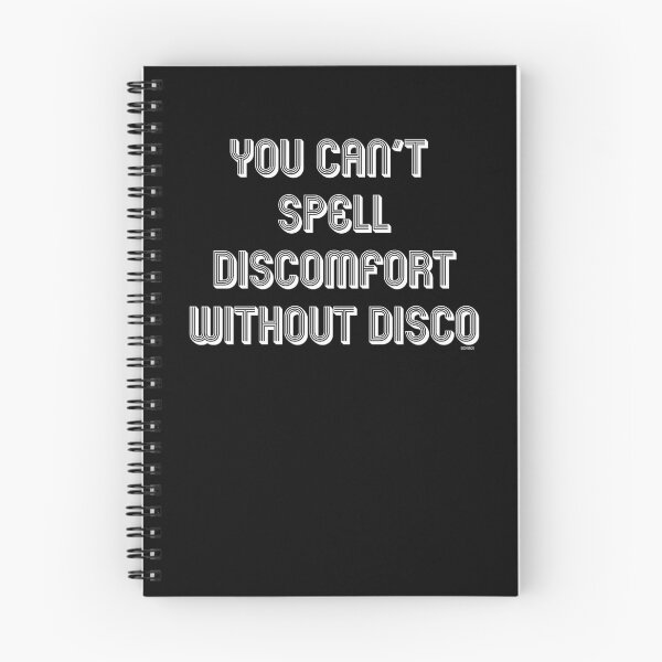 Item preview, you cant spell discomfort without disco white text dizkorce designed and sold by Dizkorce.