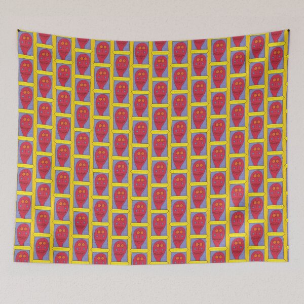 Item preview, Red Man on Purple designed and sold by JaySnellingArt.