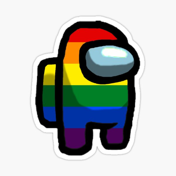 Among Us Pride Character Sticker By Simolentii Redbubble