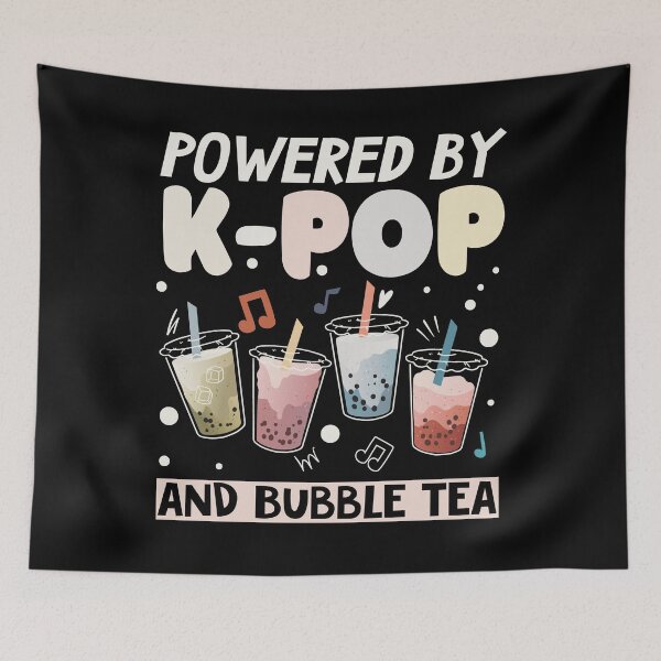 Item preview, Cute Powered by K Pop and Bubble Tea designed and sold by azmndesigns.