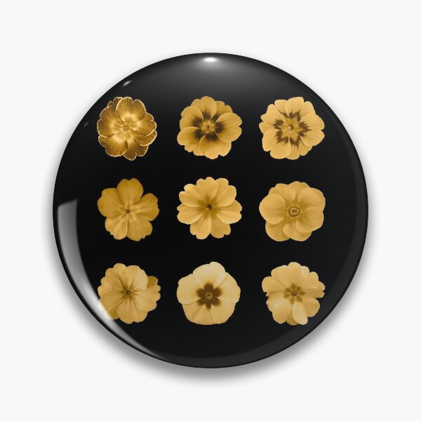 Item preview, Bib flowers 9 Primrose Flowers in Sepia Colors designed and sold by CottoVerdi.