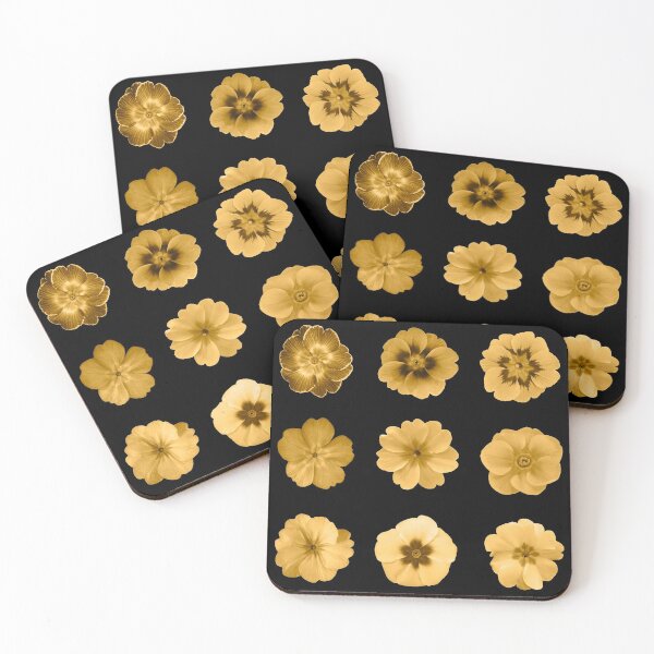 Item preview, Bib flowers 9 Primrose Flowers in Sepia Colors designed and sold by CottoVerdi.
