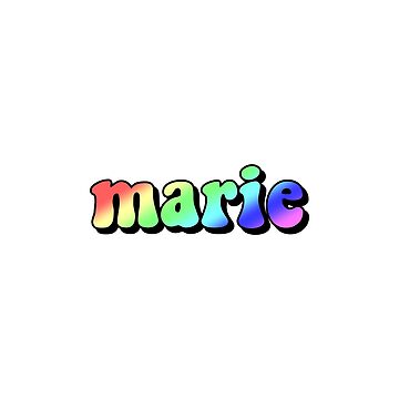 aesthetic rainbow marie name Art Print for Sale by STAR10008
