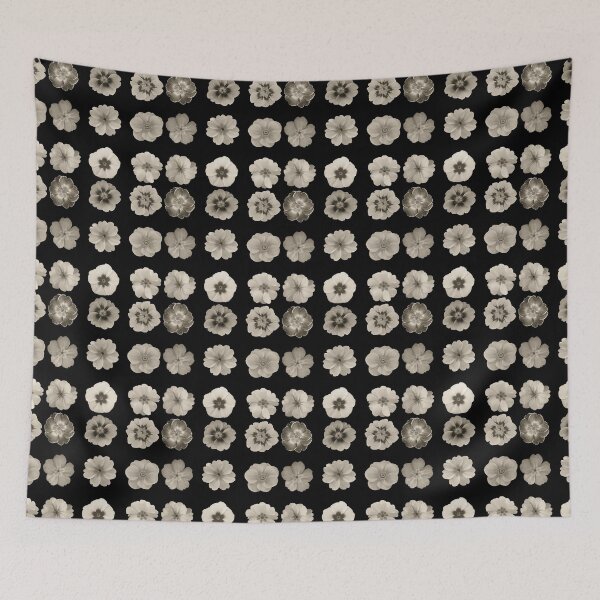 Item preview, Bib flowers 9 Primrose Flowers in Monochromatic B&W Tones designed and sold by CottoVerdi.
