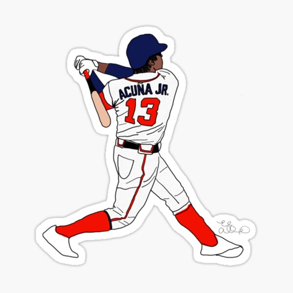 Retro Acuña Jr Sticker for Sale by StickyHenderson