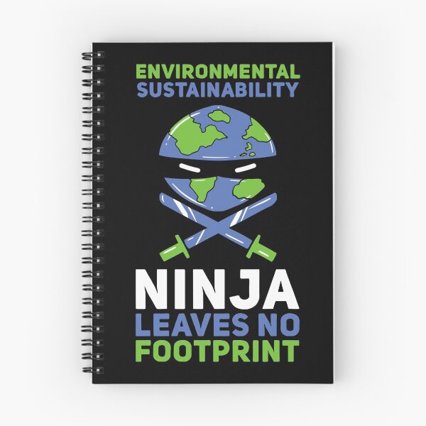 Item preview, Environmental Sustainability Ninja Leaves No Footprint designed and sold by Sandra78.