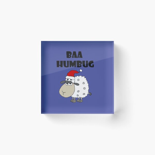 Item preview, Funny Sheep Baa Humbug Christmas pun Cartoon designed and sold by Nature's Fancy.