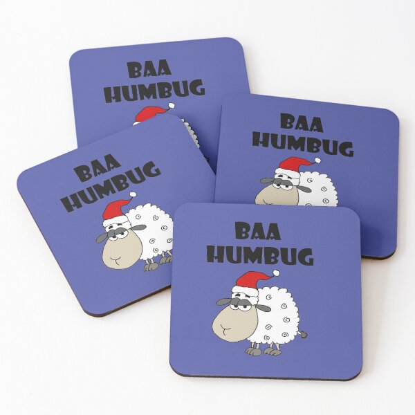 Item preview, Funny Sheep Baa Humbug Christmas pun Cartoon designed and sold by Nature's Fancy.