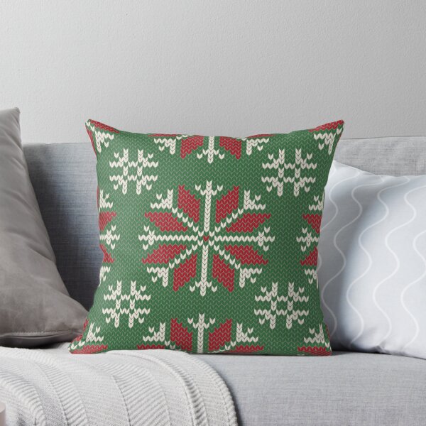 Jacquard de Noël tricoté Coussin