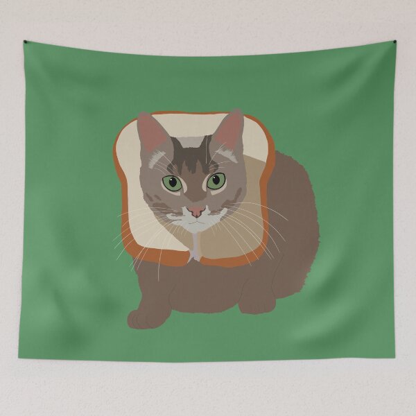 Item preview, bread cat  designed and sold by BadluckDesigns.