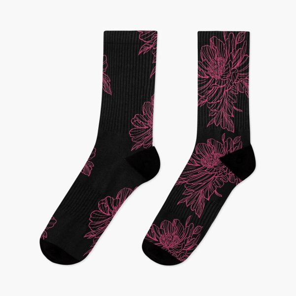 Item preview, pink flower line art designed and sold by Dankio.