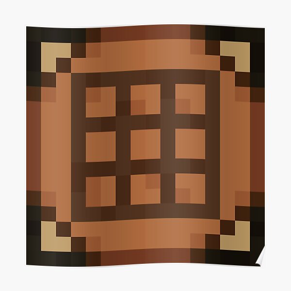 Minecraft Glass Pane Block Pattern Poster By Djwertzdawg Redbubble