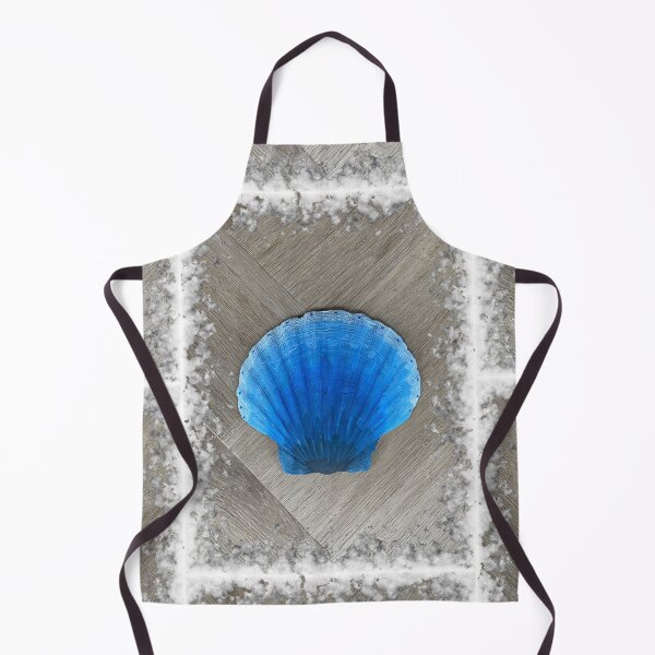 Item preview, Snowy Blue Scallop Shell designed and sold by Sybille-Yates.