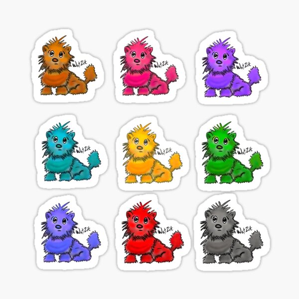 WatZit Enchanted Mythical Creatures in Rainbow Stickers Sticker