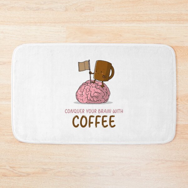 Item preview, Conquer Your Brain With Coffee designed and sold by OnepixArt.