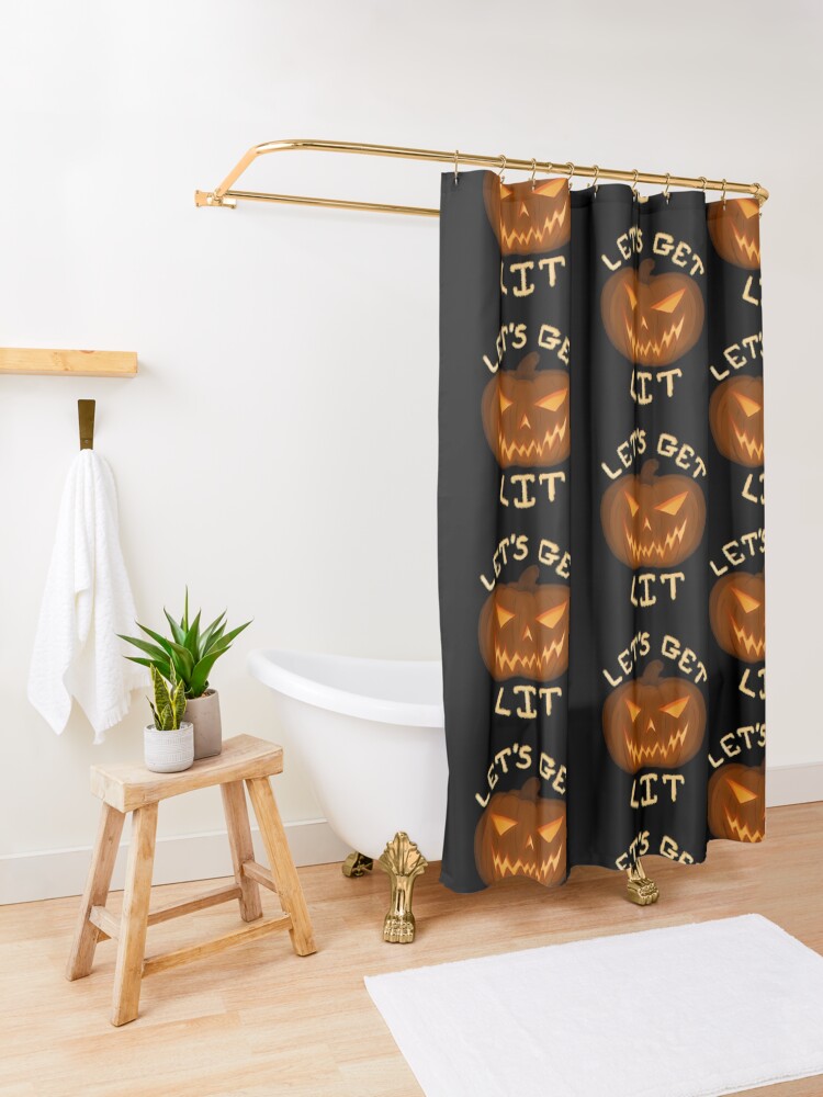 Alternate view of Let's Get Lit Shower Curtain