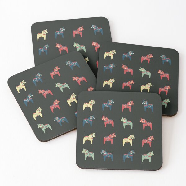 Item preview, Swedish dala horses pattern and sticker pack designed and sold by JokeGysen.