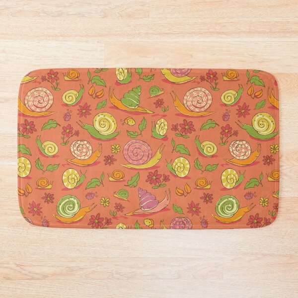 Item preview, Vector red hand drawn snails and flowers repeat pattern.  designed and sold by jamiesoondesign.