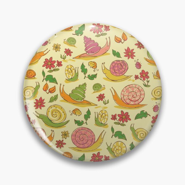 Item preview, Copy of Vector yellow hand drawn snails and flowers repeat pattern.  designed and sold by jamiesoondesign.