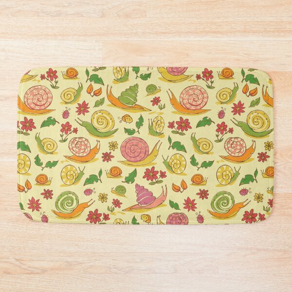 Item preview, Copy of Vector yellow hand drawn snails and flowers repeat pattern.  designed and sold by jamiesoondesign.