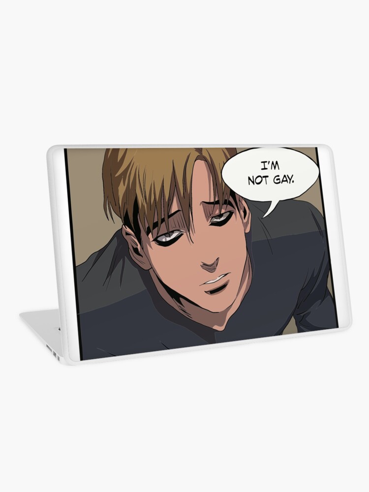 Killing Stalking - Sangwoo I'm Not Gay  Laptop Skin for Sale by