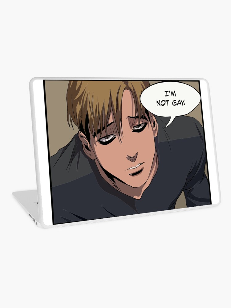 Killing Stalking - Sangwoo I'm Not Gay  Laptop Skin for Sale by