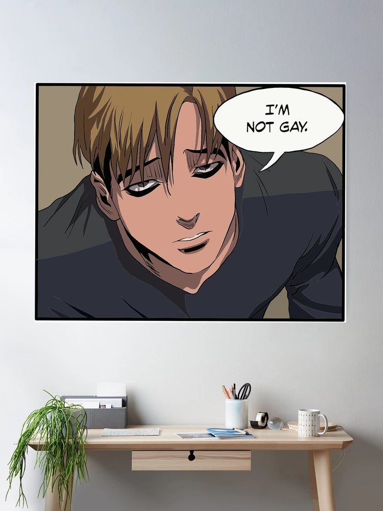 Killing Stalking - Sangwoo I'm Not Gay  Art Board Print for Sale by  jenartfart