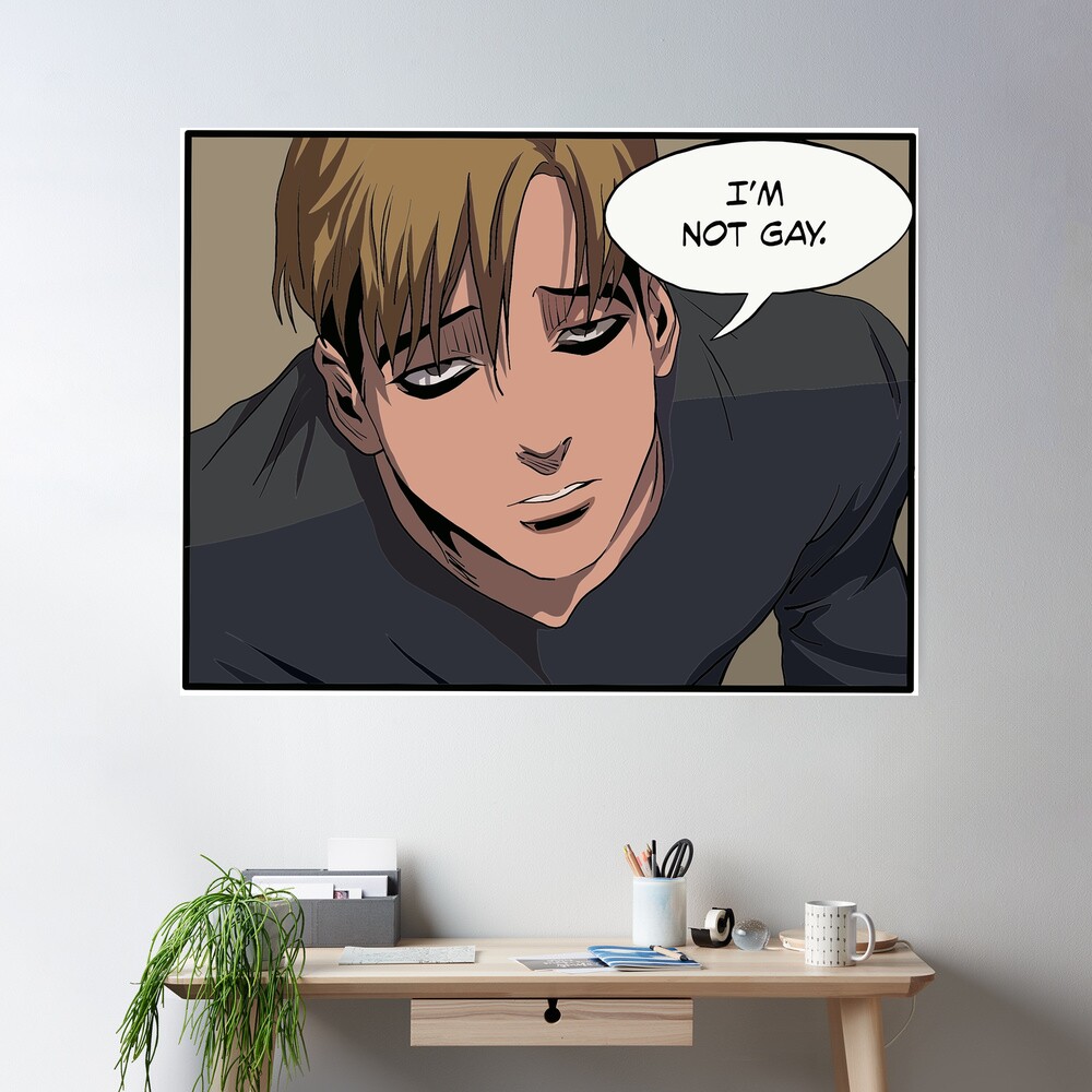 Killing Stalking - Sangwoo I'm Not Gay  Poster for Sale by jenartfart