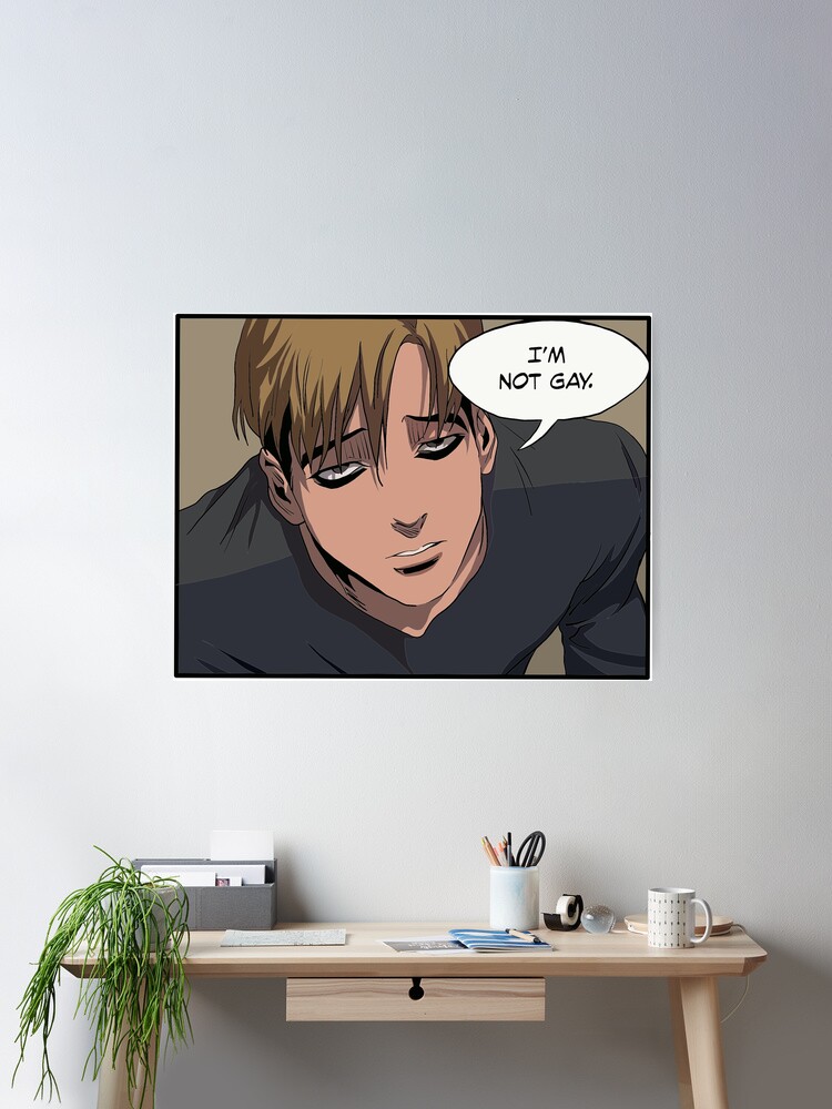 Killing Stalking - Sangwoo I'm Not Gay  Art Board Print for Sale by  jenartfart