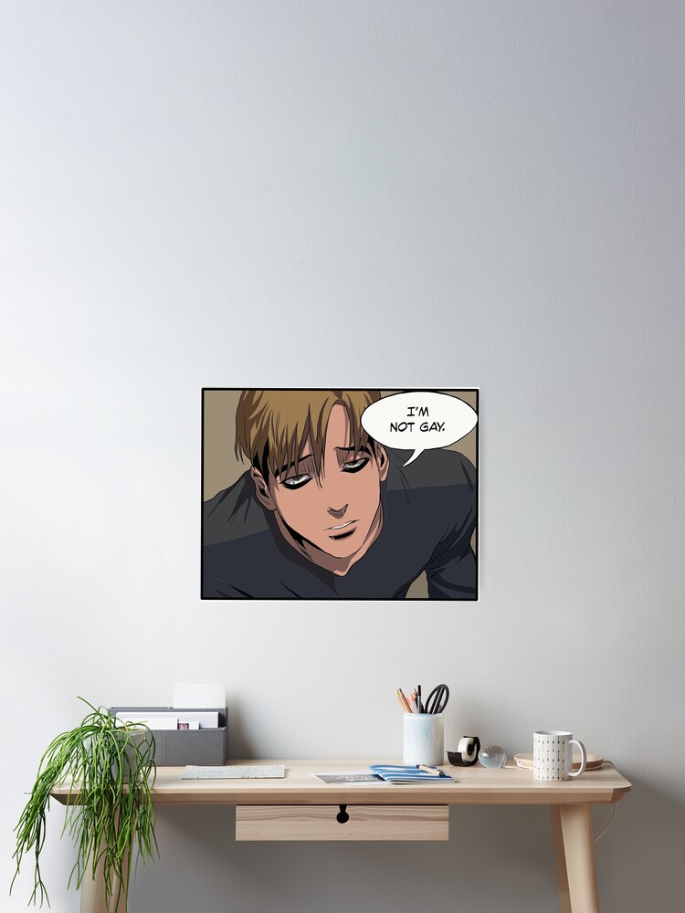 Killing Stalking - Sangwoo I'm Not Gay  Poster for Sale by jenartfart