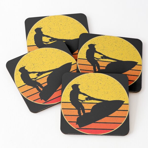Item preview, Vintage Retro Jet Water Ski Sunset Water Silhouette Gift designed and sold by VDKMerch.