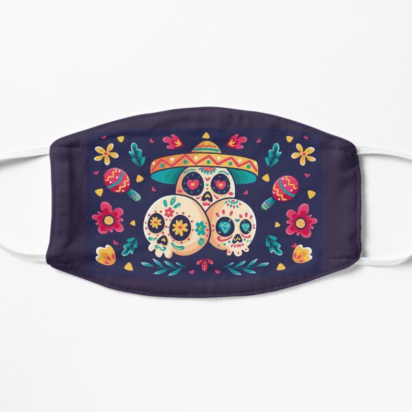 Sugar a Skulls Day of the Dead Flat Mask