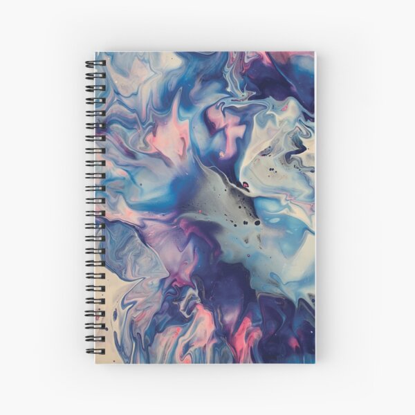 Colorful acrylic paint Spiral Notebook
