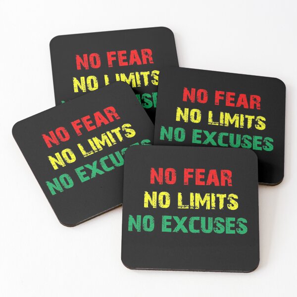 Item preview, No  Fear, No Limits, No Excuses quote designed and sold by WASAN  DESIGNS.