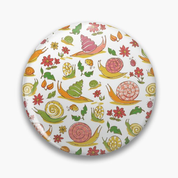 Item preview, Vector white hand drawn snails and flowers repeat pattern.  designed and sold by jamiesoondesign.