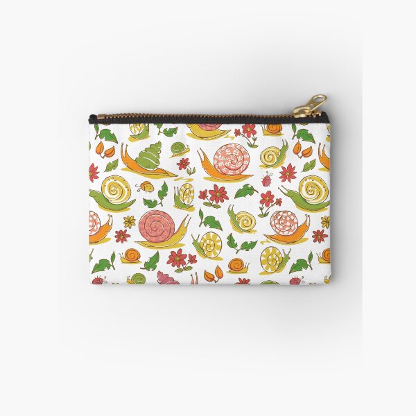 Item preview, Vector white hand drawn snails and flowers repeat pattern.  designed and sold by jamiesoondesign.
