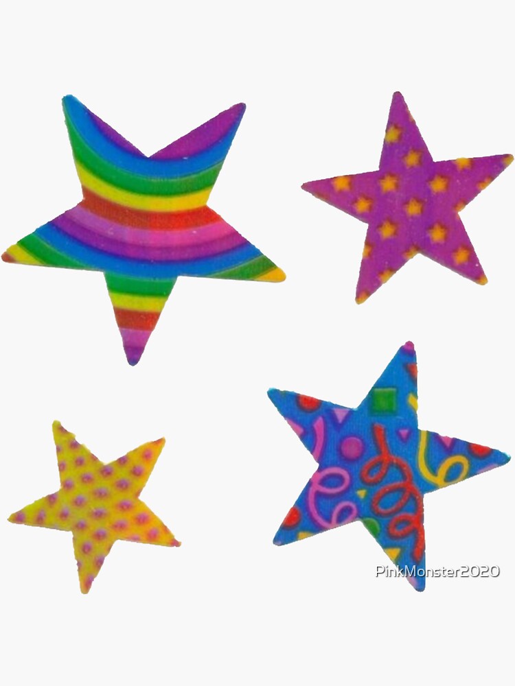 "y2k stars birthday rainbow package" Sticker for Sale by