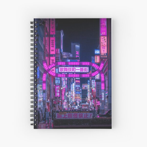 Kabukicho Gate - Vertical Spiral Notebook