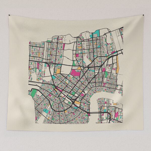 Item preview, New Orleans, Louisiana Street Map designed and sold by A Deniz Akerman.